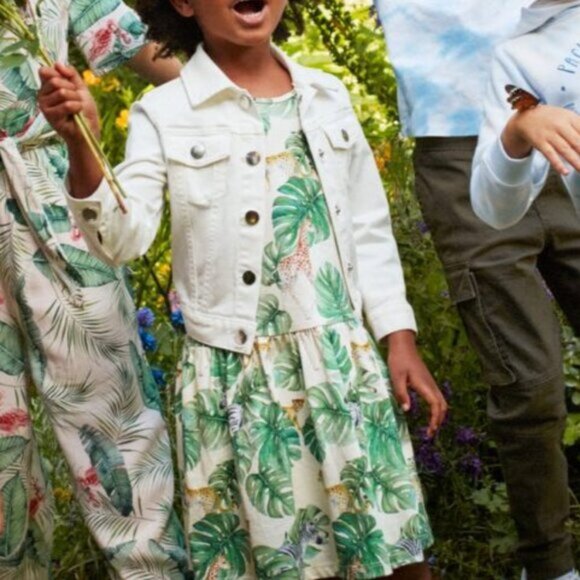 Karolina Kijak x H&M | Jungle Patterned Jersey Dress | Size 2-4 Y - Picture 8 of 8